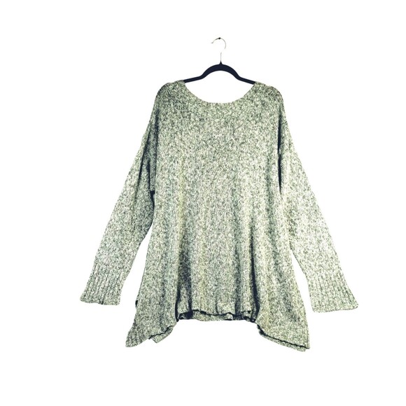 Baggy Grey Lightweight Long Tunic Sweater Women's 1X  Boatneck Long Sleeve Cozy - Picture 1 of 10